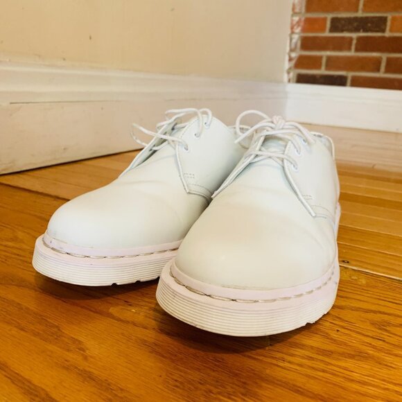 Dr. Martens Women's 1461 Mono 3-Eye White Smooth Leather - Picture 8 of 16